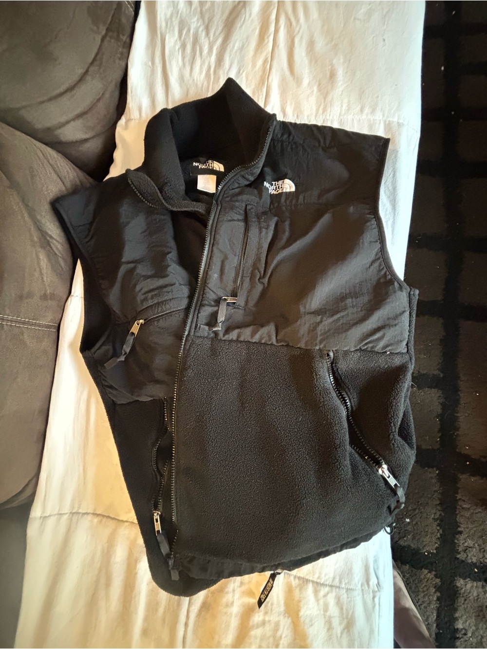 The North Face Black Insulated Fleece-Trim Vest,Polartec vintage sleeveless vest - Picture 14 of 14